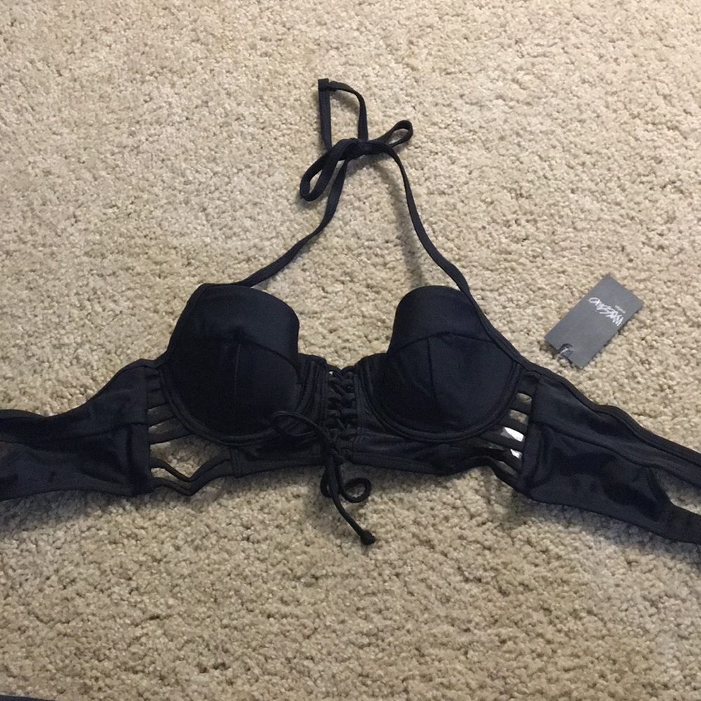 Mossimo Black Swim Top NWT